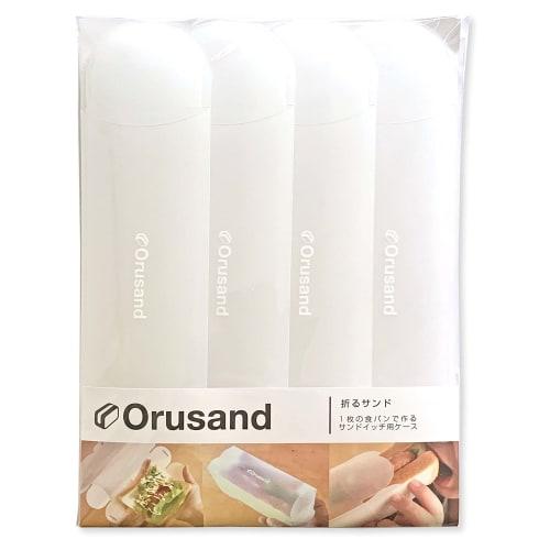 Medium orusand Folding Sandwich Case, Single-Slice Bread Sandwich Case (4, Clear)