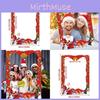 Christmas Scene Decor Paper Photo Frame Prop For Kids Adults Holiday Pictures