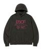 Escape From Pink Heart Crew Collection Print Pigment Hoodie Charcoal