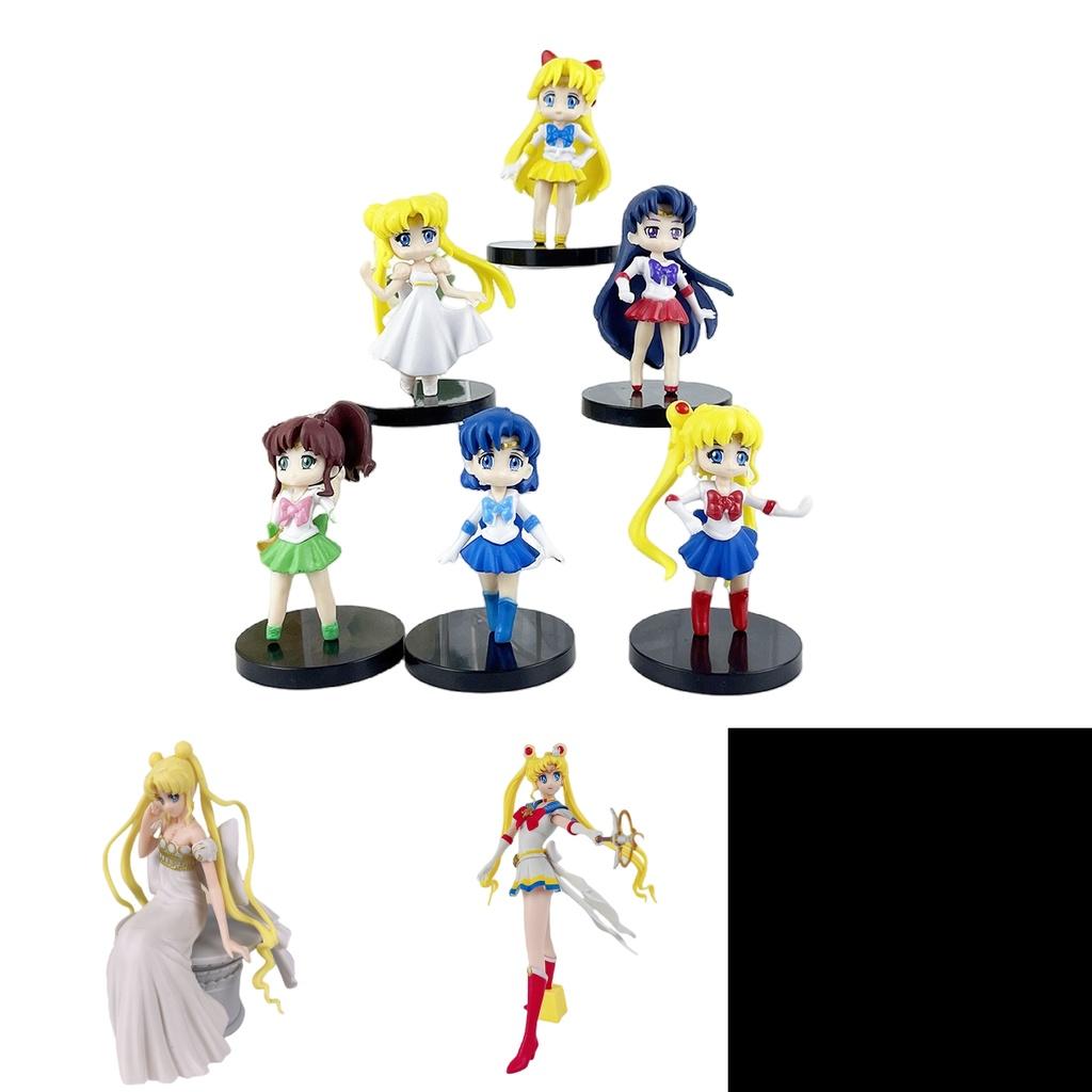 Authentic Pvc Sailor Moon Figures Complete Q-version Set