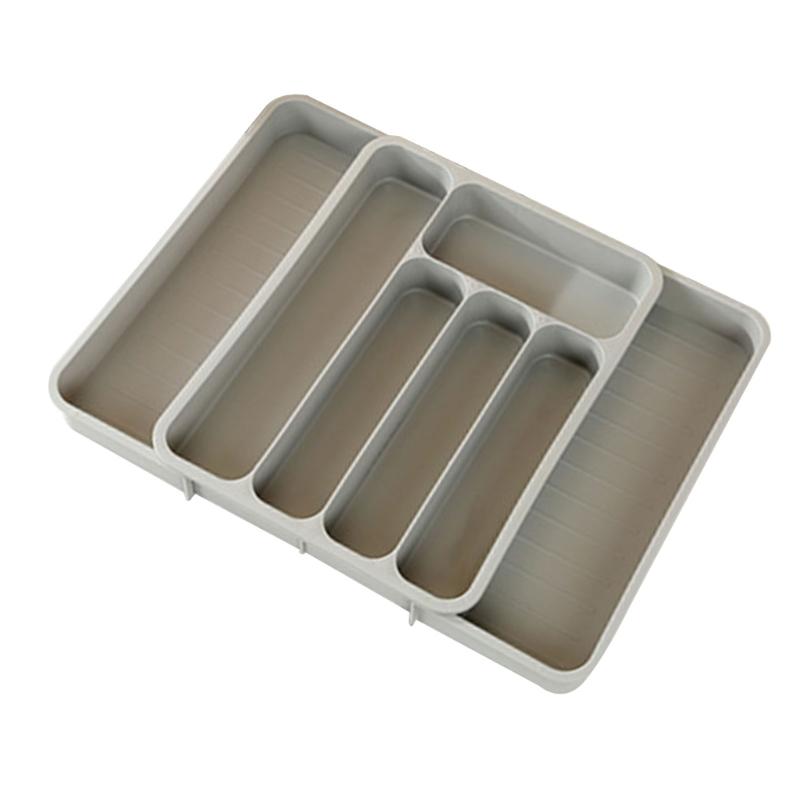 

Expandable Drawer Organizers for Utensils Holder,Adjustable Cutlery Tray,Plastic Drawer Dividers Organizers for Kitchen 1 сірий