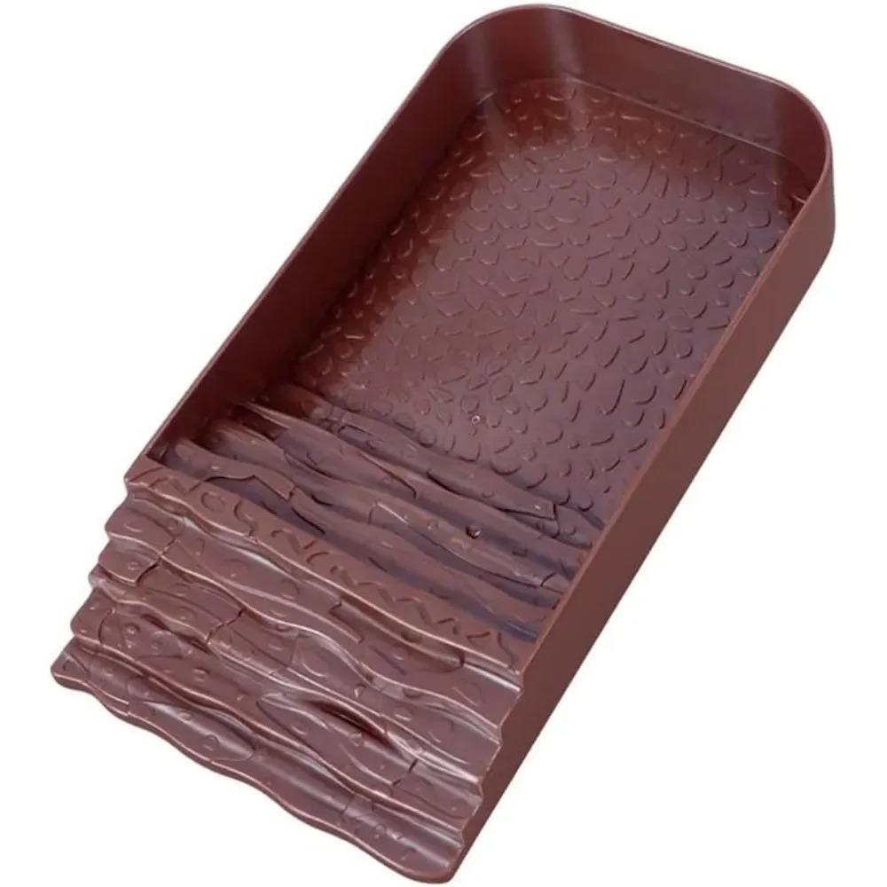 Ornaments Plastic Reptile Water Dish Square Ladder Climbing Turtle Bath Basin with Ramp Multi-functional Bathing Pool Amphibians