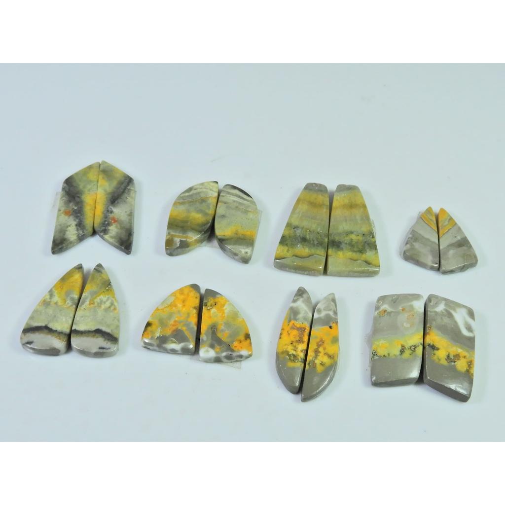 18-23 MM Natural Bumble Bee Jasper Pair Fancy Cabochon Gemstone 8 Pair Lot C-756