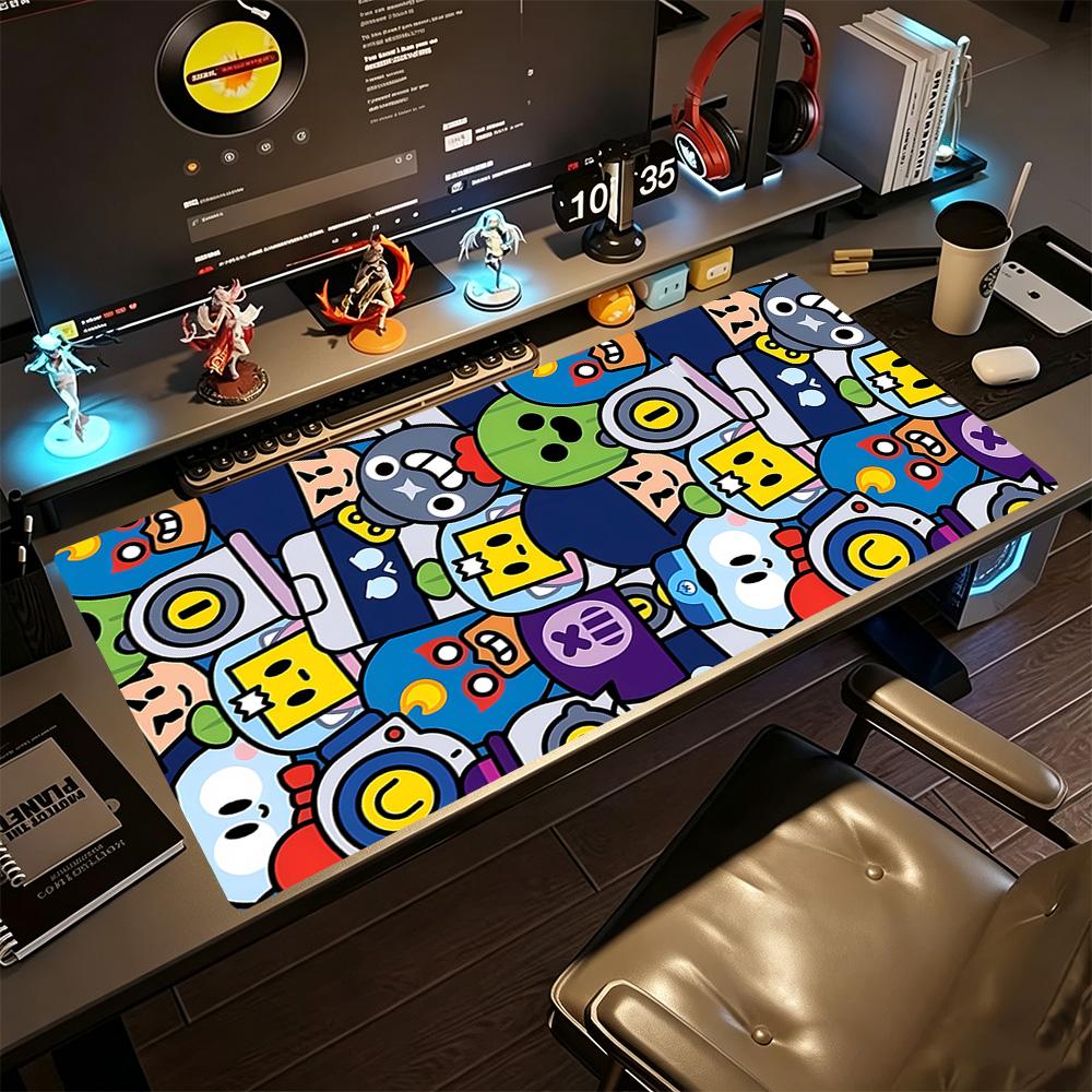 Brawl Stars Large Mouse Pad Desk Mat Ultra-Long Desk Mat Non-Slip Rubber Bottom Perfect Gift for Gamers And Professionals