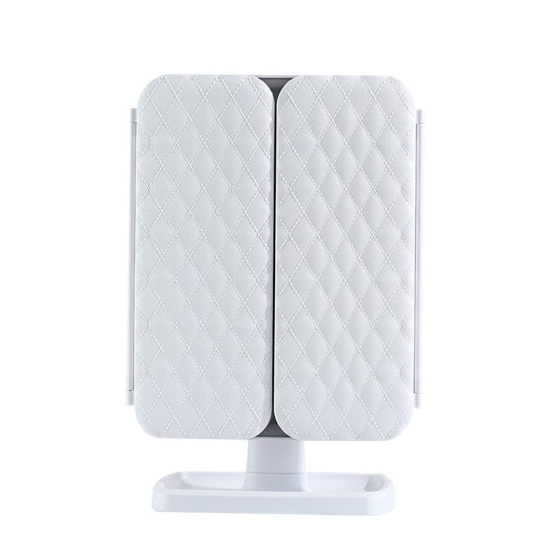 Folding LED Makeup Mirror with Light for Bedroom or Dorm Vanity