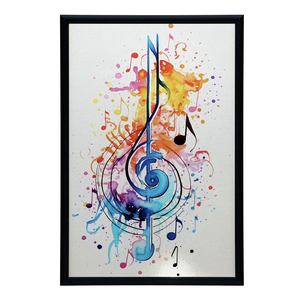 Farbenfroher Violinschlüssel Farbenfroher Violinschlüssel, 40X50 cm, ohne Rahmen, mattes Papier 230 g/m²