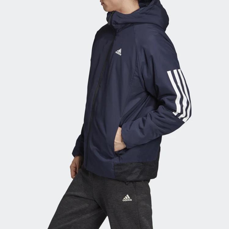 Adidas BTS 3S Hooded Jacket Outdoor Sports Winter Men Jackets Legendary-Ink-Blue DZ1408