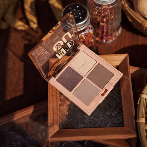 INTO U Tasting Life Eyeshadow Palette Brown Natural Makeup Glitter Lame #PB01
