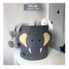 High-value Large Capacity Cartoon Animal Felt Storage Bucket Washable Laundry Basket Dirty Clothes Hamper