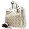Used Tote Bag Hose and Carriage Field Tote 30Tote Bag White/beige PVC/leather Women