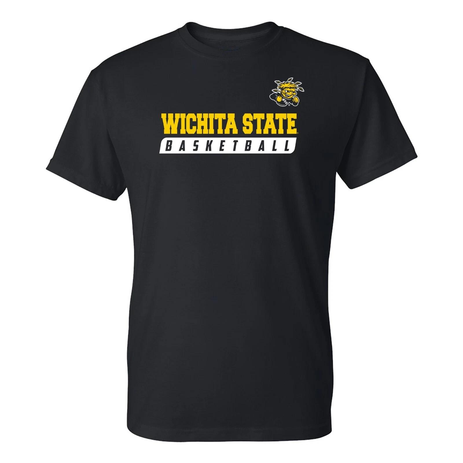 Унисекс футболка Wichita State Shockers Basketball Slant с лицензией - Черная S