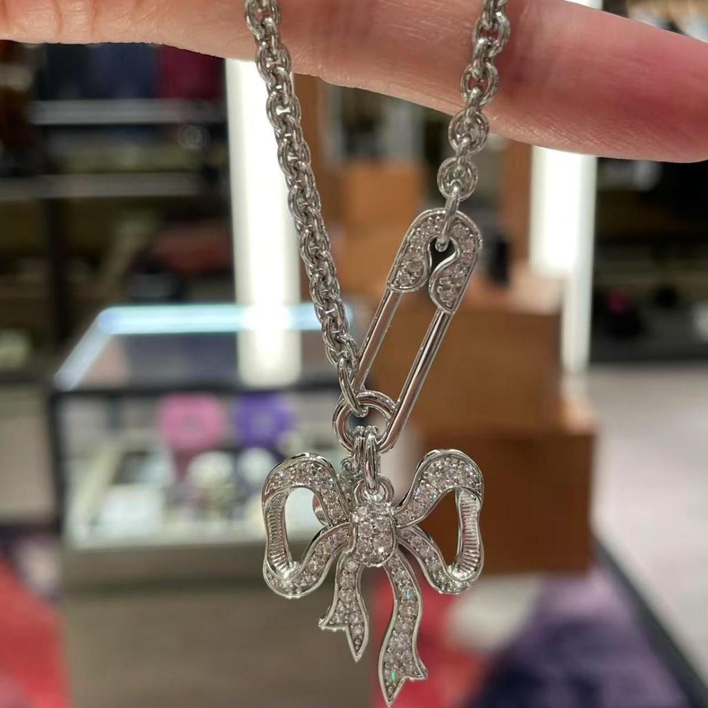 Unisex Retro Westwood Stone Cross Clavicle Necklace