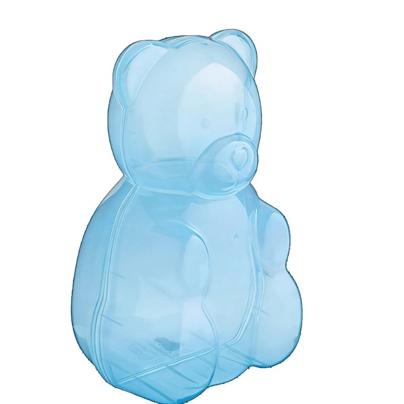 Transparent ABS Candy Bear Jar With Lid For Food Storage And Home Decoration Gummy Storage Container