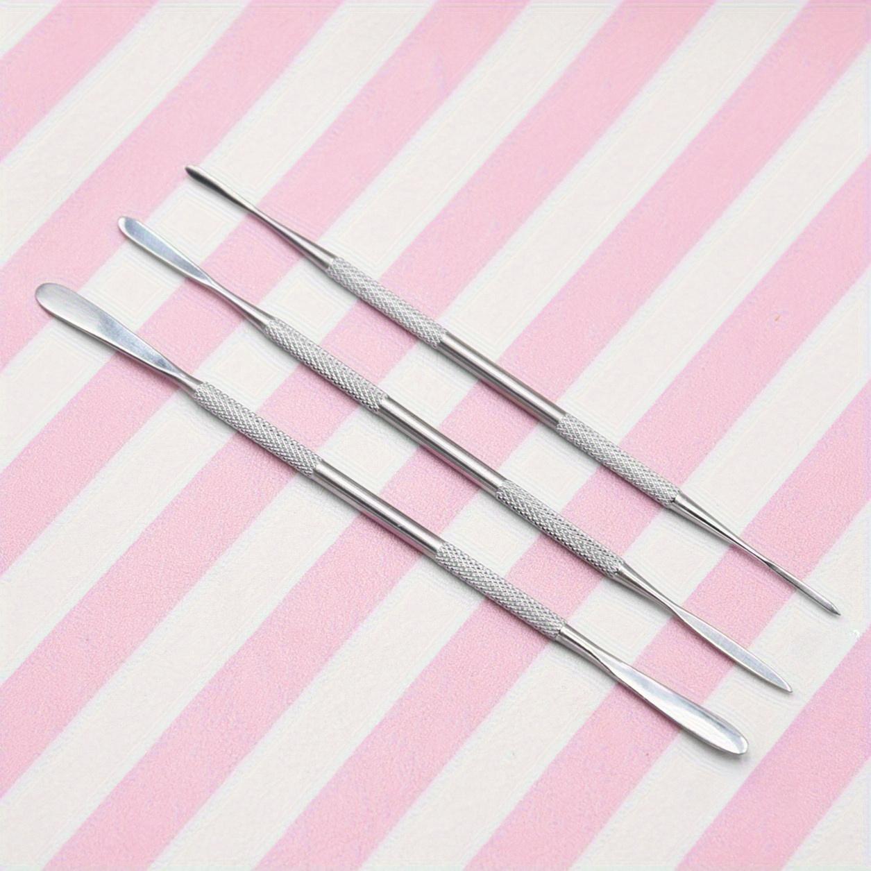 

3Pcs Stainless Steel Spatula - Mini Double Head Pottery Diy Sculpture Tool, Stone Plastic Ultra Light Clay Molding Tool Light Grey