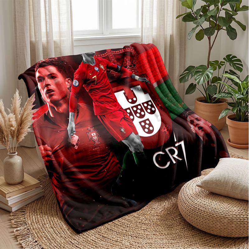 Cristiano Ronaldo Theme blanket Soft Flannel Blanket Plush Throw Blanket Cozy Sofa Bed Blanket for Home Decor