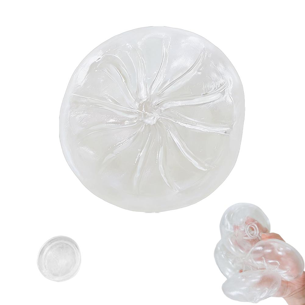 

Cute Squeeze Dumpling Toy Steamed Bun Squishy Fidget Stress Relief Sensory Ball Simulation Food toys Gift for Kids Adults чистий