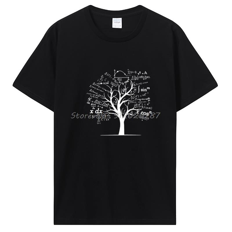 Математика Алгебра Дерево Учитель Математики Гик Футболка Графическая Футболка Уличная Одежда Подарки на День Рождения Летняя Футболка Мужская Одежда S