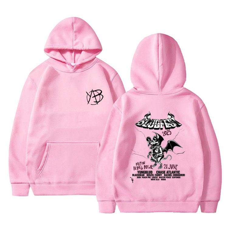 Rocker Yungblud Bludfest Terror Mouse Graphic Hoodie Men Women Fashion Rock Rat Funny Sweatshirt Male Casual Oversized Hoodies