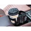 Multifunctional Black Carbon Fiber Color Car Storage Box Cup Holder Organizer X1