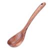 Teak Suppenlöffel mit langem Griff Lebensmittelqualität Haushaltslöffel für Zuhause Restaurant Hotel