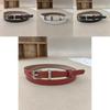 Classic Twolayer Leather Belt For Women With Silver Buckle For Casual And Office Wear