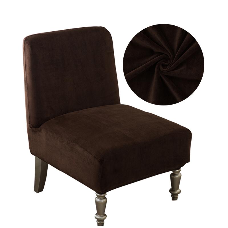 

Velvetarmless Dining Chair Cover Decorative Stretch Seat Slipcover Cover Protector Solid Slipper Armless Chair Cover Flexible Home Decoration 1 Piece