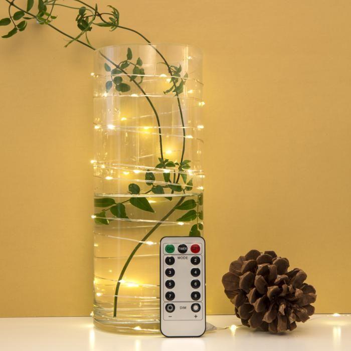 String Lights - Kikkerland - 9m - Silver - Remote Control - USB Rechargeable