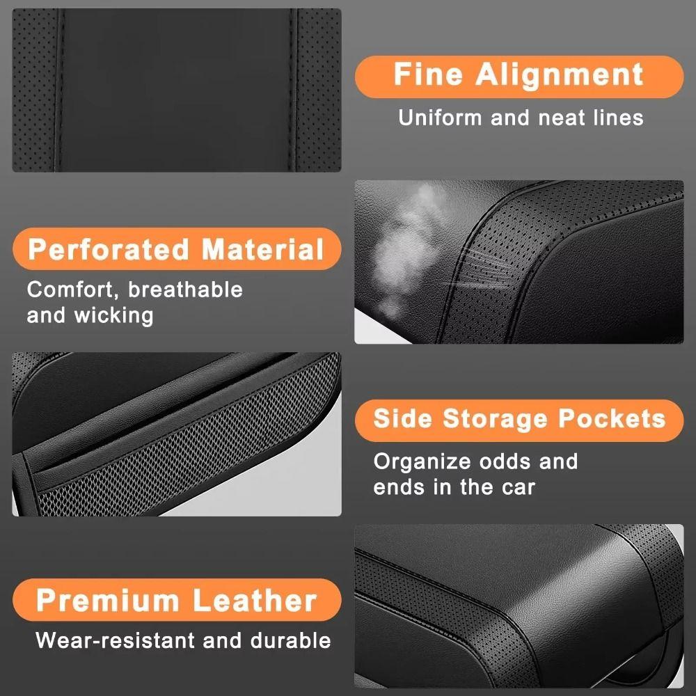 Waterproof Car Armrest Box Booster Pad With Pocket Heightening Elbow Pad  Elbow Rest