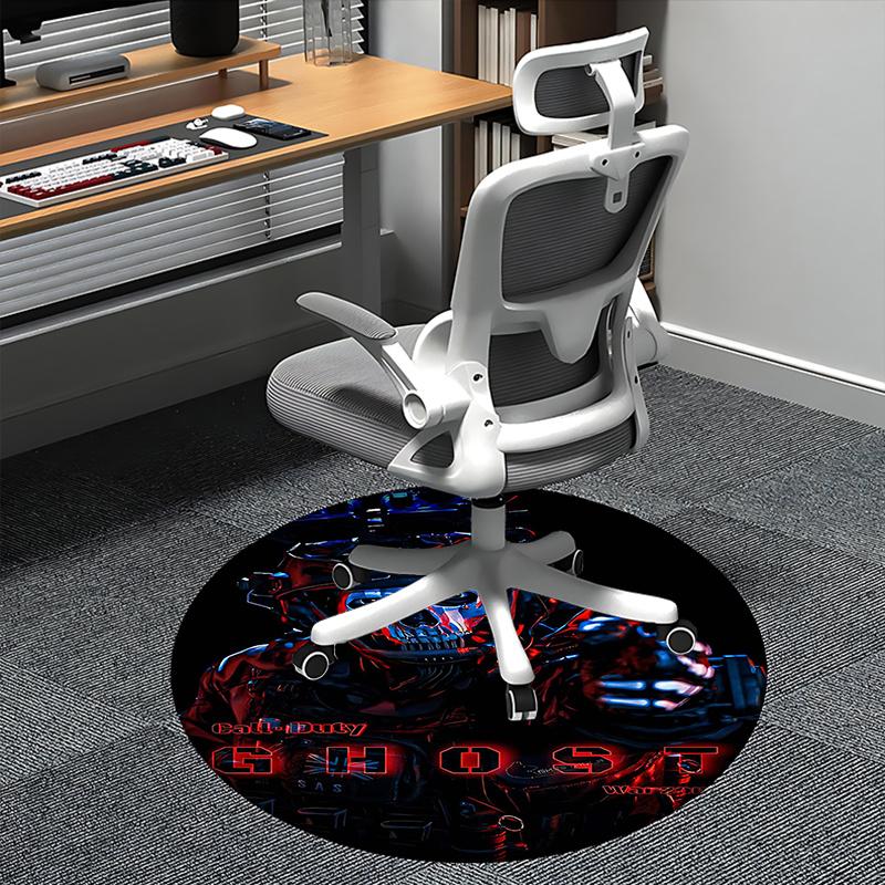 

Call of Duty Ghosts,Warzone SAS Chair mat Round Rug-Office carpet, Machine Washable, Non-slip, Suitable for Living Rooms, Bedrooms, Entryway 80cm by 80cm
