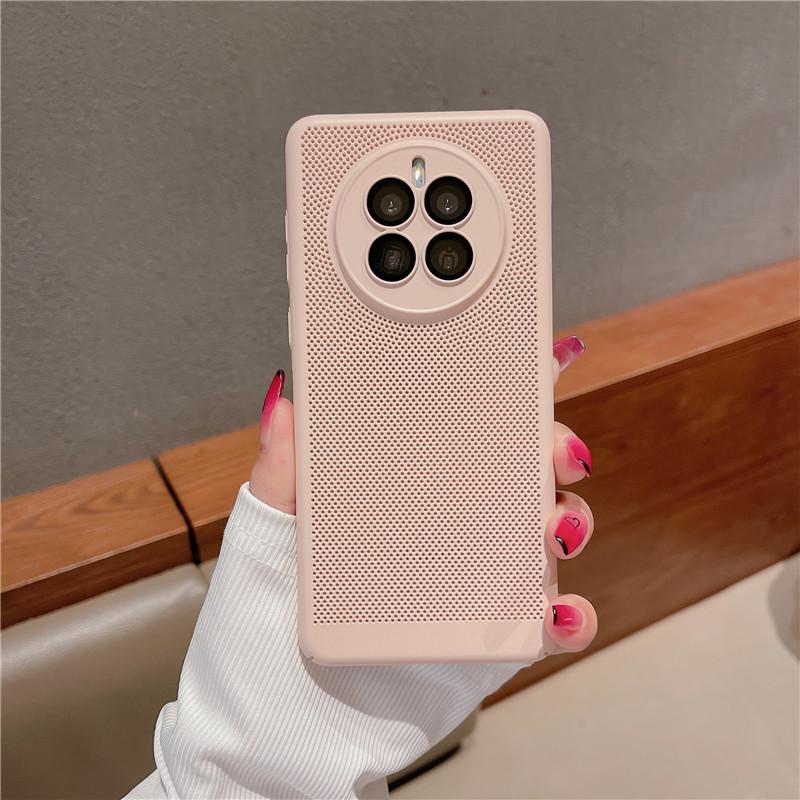 Husă cu acoperire completă cu disipare a căldurii cu film pentru lentile pentru Huawei Mate 60 50 50E 30 Pro Plus Grilă de răcire respirabilă Carcasă din spate tare pentru PC