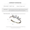 Zircon Mother-of-Pearl Butterfly Open Bangle - Elegant, Fashionable, High-End Women's Jewelry.