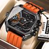 POEDAGAR E106 Luxury LED Display Men Wristwatch Fashion Luminous Sports Waterproof Calendar Quartz Watch for Men's Montres Homme