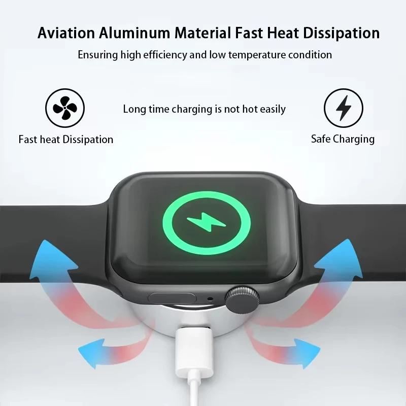 Portable Mini Watch Wireless Charger for Apple Watch Series 10 9 8 7 SE 6 5 4 3 2 Magnetic Fast Charger for iWatch