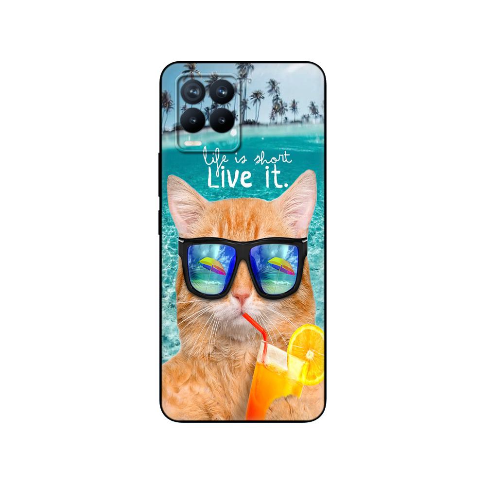 Pre puzdro Realme 8 6,4 palca Zadný kryt Pre puzdro na telefón Realme 8 Pro OPPO Realme8 4G RMX3085 Nárazník Mäkký silikónový 8pro čierne tpu puzdro