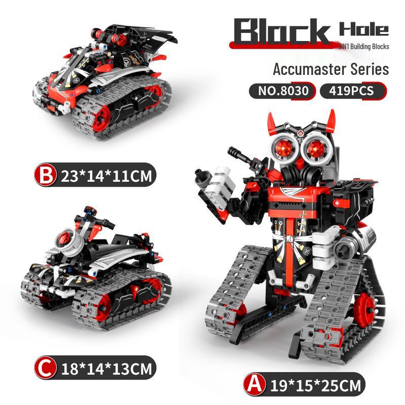 Fünf-in-Eins Programmierbarer Wall-E Roboter: Montagebausteine, Elektrische Wissenschaftliche Bildung, Fernbedienung, Kompatibel mit Lego