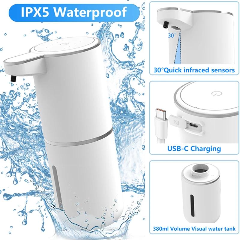 350ML Touchless Tabletop Or Wall-Mounted 4-Levels Adjustable Foam/Liquid Automatic Smart Sense Soap Dispenser Hand Wash Machine