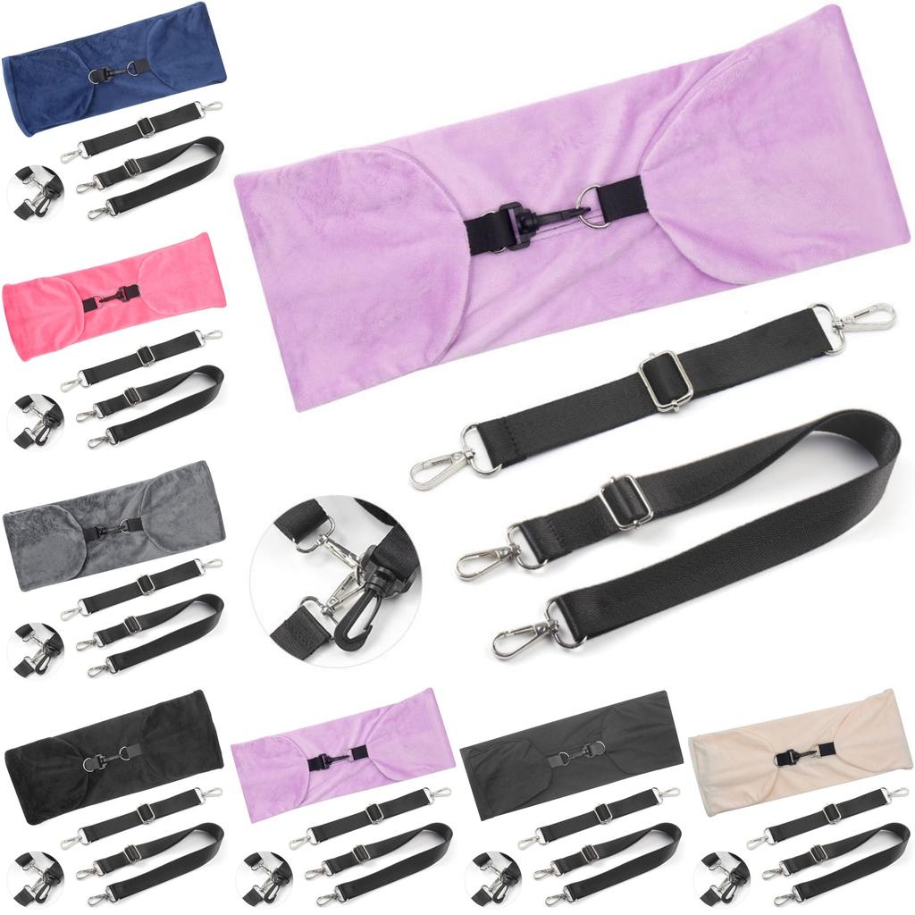 Travel neck pillow U-shaped, adjustable soft wool cover, can be filled with clothing for comfort