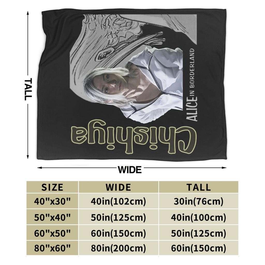 Chishiya Alice In Borderland Blankets Fleece Textile Decor Japan Lightweight Thin Throw Blankets Bed Bedroom Plush Thin Quilt