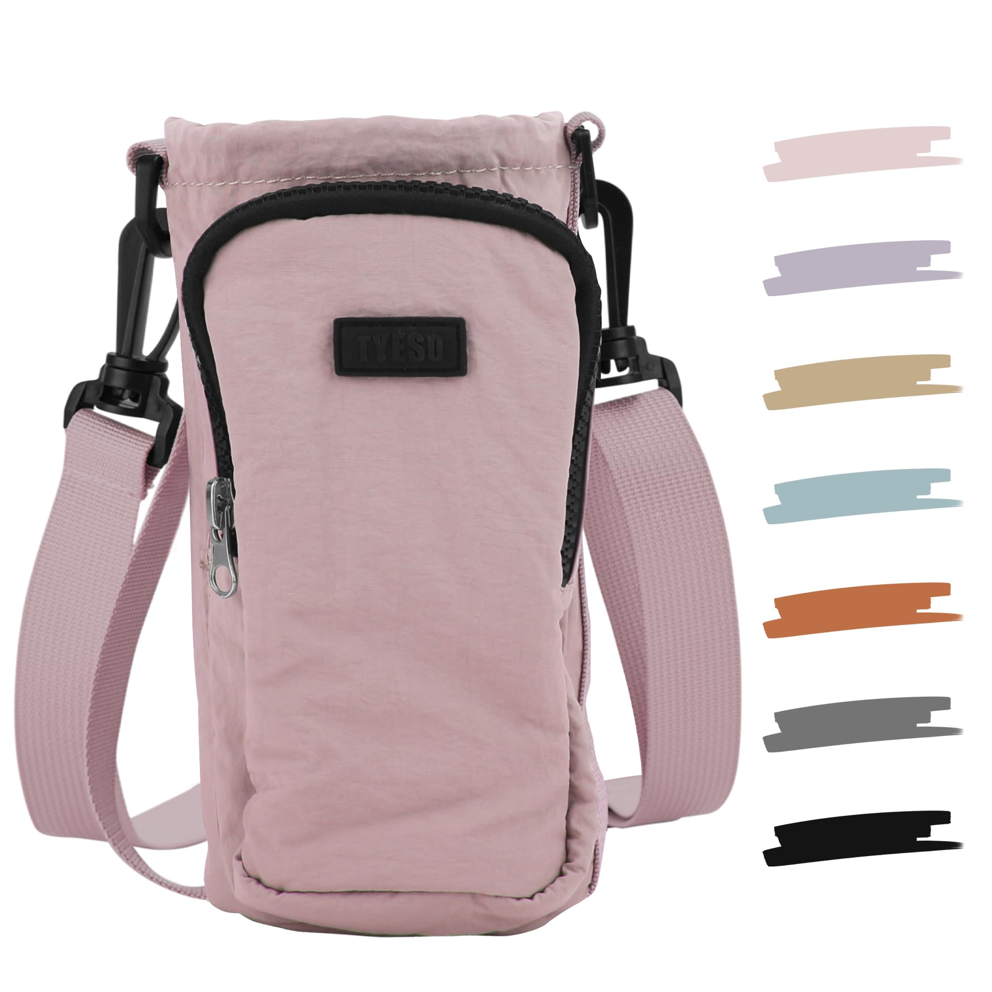 

TYESO Water Bottle Cover, Fits Medium Water Bottles (8.2cm Diameter, 21cm Tall or Less), Water-Repellent, Insulated, Protective Cover, Adjustable