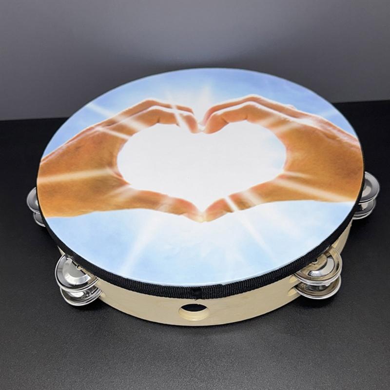 Natural Wood Musical Instruments Ergonomic Tambourines Perfect for Professional Player Students and Party Entertainment