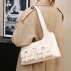 Korean underarm bag women's 2025 winter new trendy fashion niche tote bag large capacity shoulder bag