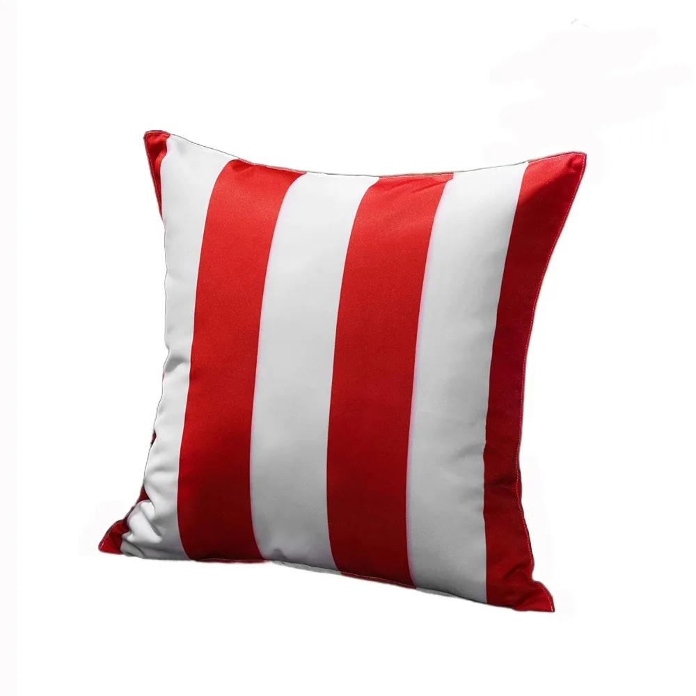 Colorful Waterproof Outdoor Cushion Cover Striped Durable Pillow Cover Modern Pillow Case Sofa