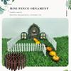Miniaturní vílí zahradní plot Doplňky do zahrady víla Venkovní dřevěný laťkový plot DIY dekorace do květináče DIY dekorace dřevěný laťkový plot Domeček pro panenky