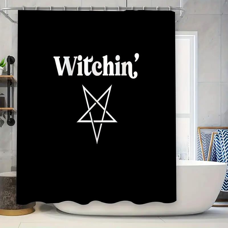 

Gothic Witchy Home Decor Shower Curtain Set Dark Academia Aesthetic Spooky Halloween Bathroom Decor Mystical Wiccan Shower Curta W60H190(CM)-1 Pcs
