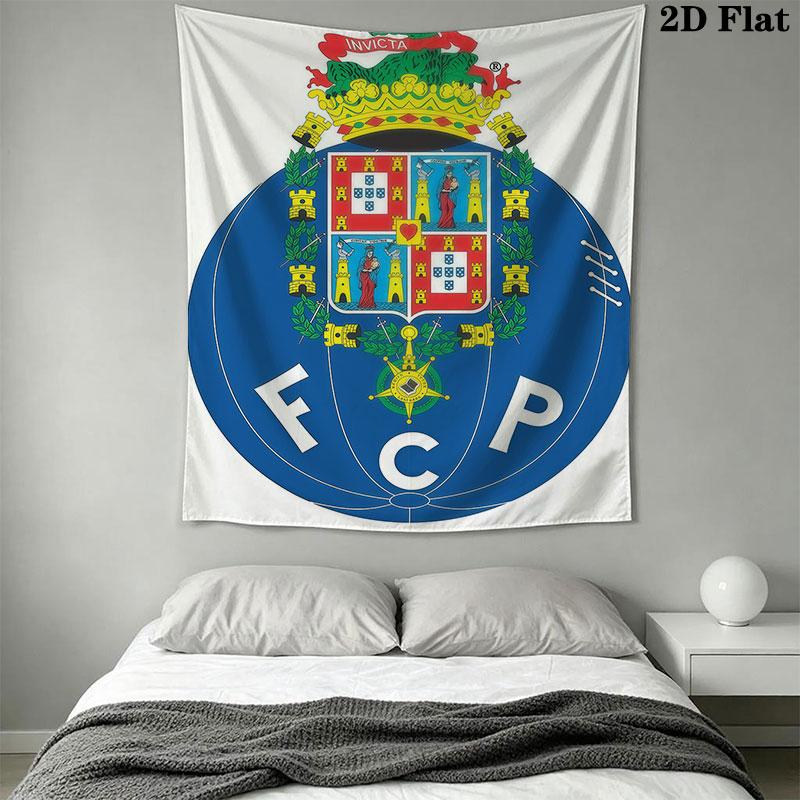 FC Porto Poster Wandbehang Gedruckte Stoffdecke Dekorative Wandteppiche für Schlafzimmer Wohnzimmer Heimdekoration