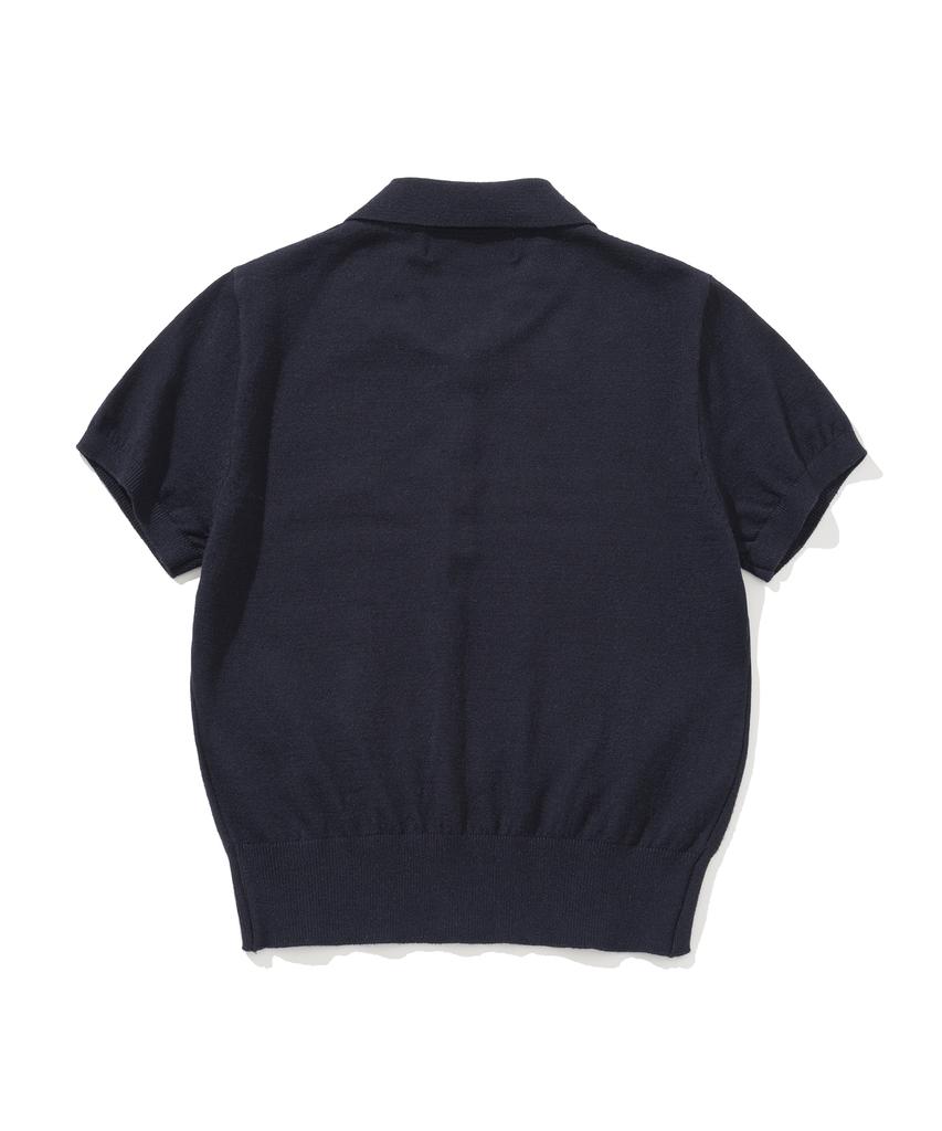 KNITTED (W) Basic Essential Washable Collar Knit Navy
