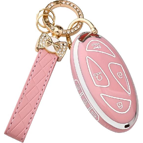 For Ford Key Fob Cover - Soft TPU Key Case Holder Car Key Case Shell Protection For Expedition Bronco Explorer Fusion Escape Lincoln Corsair Nautilus