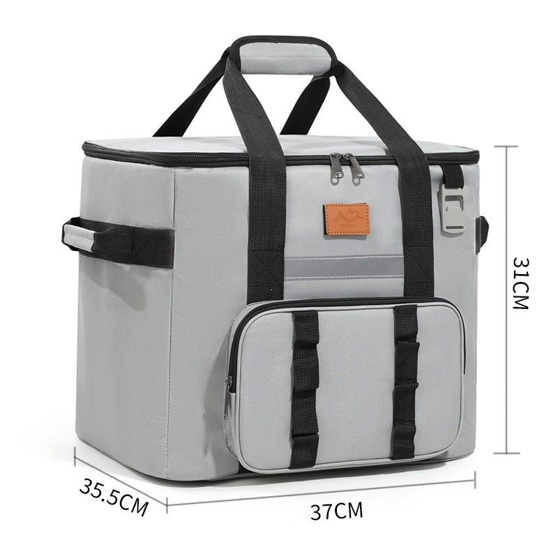 Oxford Cloth Portable Cooler Bag For Outdoor Camping And Picnic With Insulation And Large Capacity