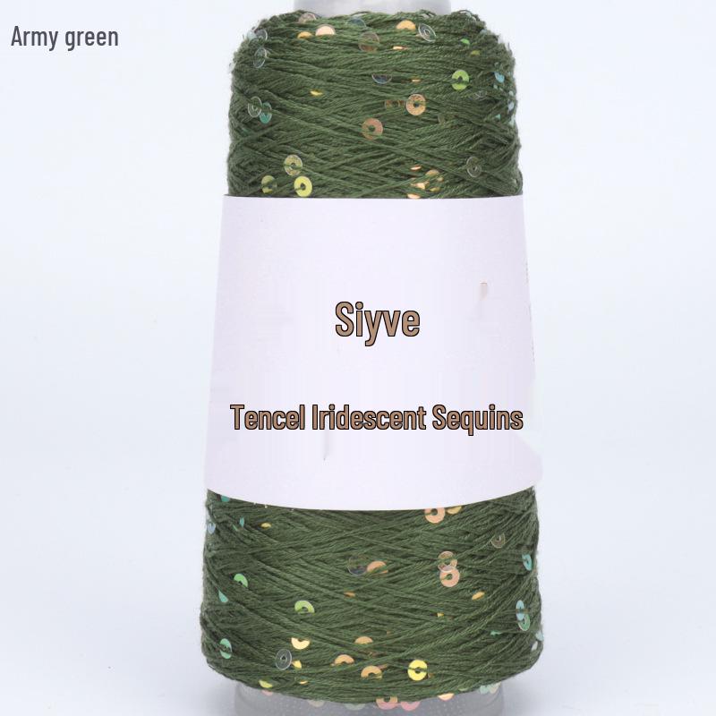 

Si Yue Tencel Ірисова Пряжа з Паєтками - Модна Пряжа для Ручного В язання