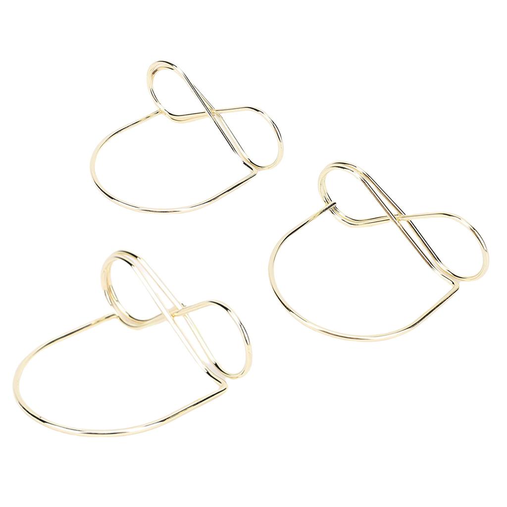 15PCS Table Number Holders Glasses Shape Multifunctional Slick Finish Iron Wire Picture Holder